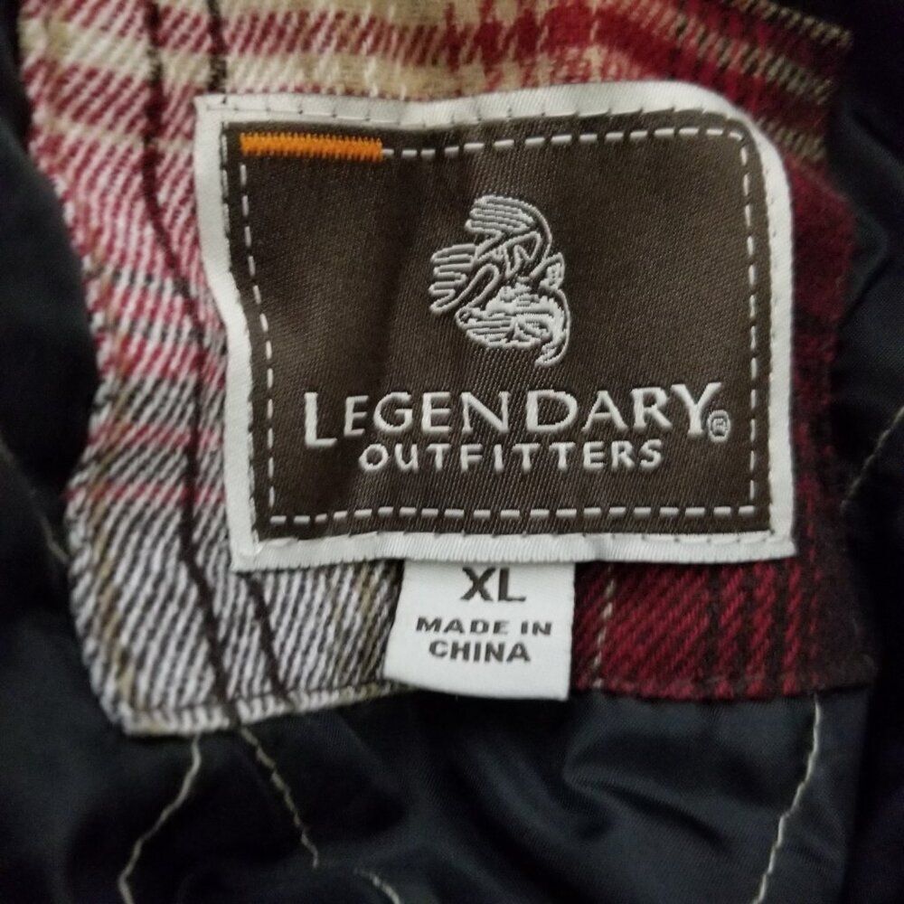 Legendary Outfitters Plaid Flannel Hooded Jacket Snap Front Men's XL - Picture 5 of 8